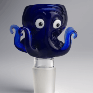 14mm Glass Blue Octopus Herb Water Pipe Bowl (Box of 5 Bowls)