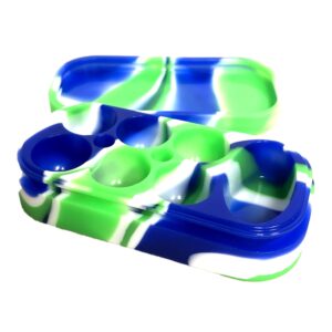 34ml Red, Green & Blue 7 Section Wax Container (Box of 5 Containers)