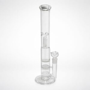 15.7'' Glass Water Pipe w/ Ice Catcher & Perc (Box of 2 Pipes)