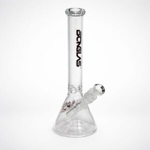 10 Inch Straight Glass Water Pipe w/ Ice Catcher (Box of 2 Pipes)