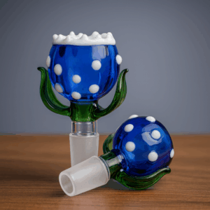 14mm Blue Flower Bowl for Waterpipe (Box of 5 Bowls)