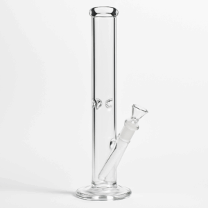 17.9 Inch Straight Glass Water Pipe w/ Ice Catcher (Box of 2 Pipes)