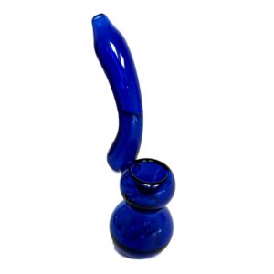 Blue Glass Bubbler Water Pipe (Box of 1 Pipe)