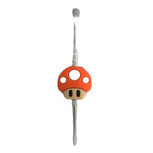 Red Mario Mushroom Metal Dab Tool (Box of 10 Pieces)