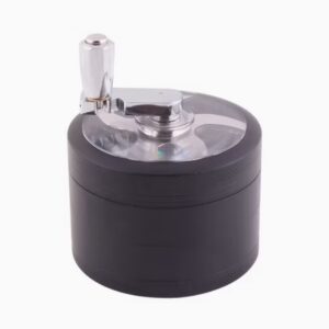 63mm Metal Hand Cranked Black Grinder w/ 4 Layers (Box of 5 Grinders)