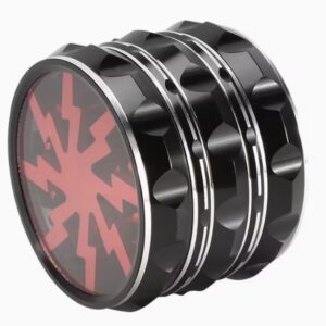 63mm Metal Black and Red Grinder w/ 4 Layers (Box of 5 Grinders)