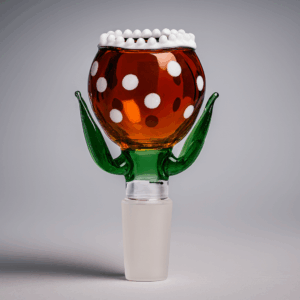 14mm Red Flower Bowl for Waterpipe (Box of 5 Bowls)