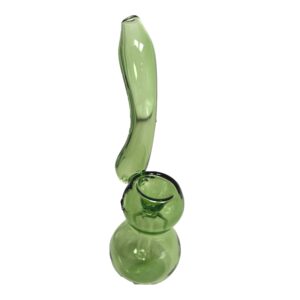 Green Glass Bubbler Water Pipe (Box of 5 Pipes)