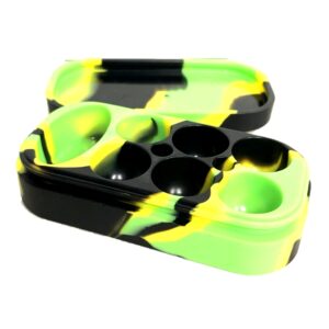 34ml Red, Green, Black & Yellow 7 Section Wax Container (Box of 5 Containers)
