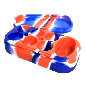 34ml Red, White & Blue 7 Section Wax Container (Box of 5 Containers)