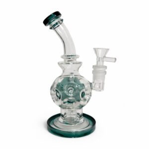 Glass Water Pipe w/ Perc Blue (Box of 2 Pipes)